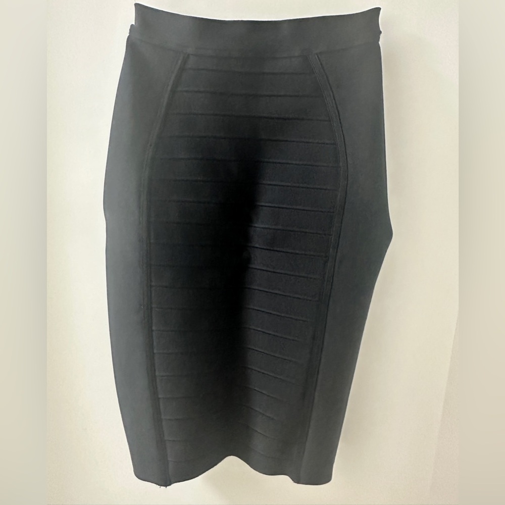 HOUSE OF CB SORCHA Black Knee Length Pencil Skirt - Picture 8 of 8